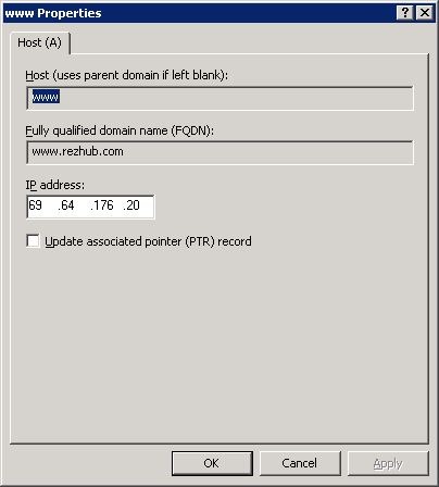 DNS: Host or A Record