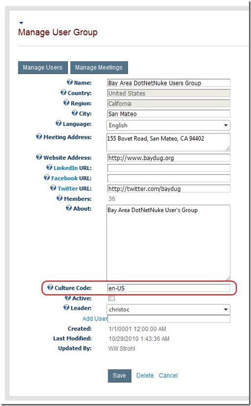 DNN User Group: Edit Culture Code