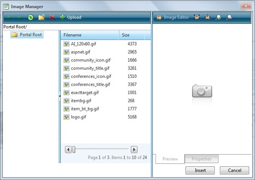 Radeditor Image Manager: Missing Folders