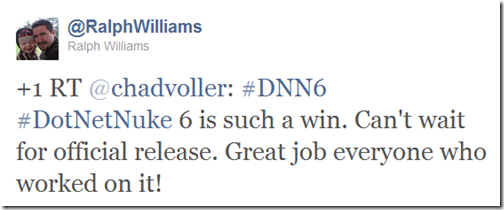 DotNetNuke 6 Twitter Buzz