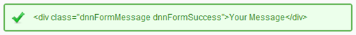 Success DotNetNuke 6.0 Message