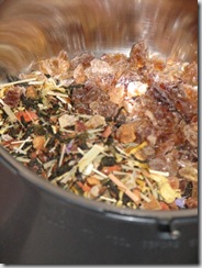 Fruta Bomba Green Tea and German Rock Cane Sugar in the Fine-T Gourmet Tea Machine