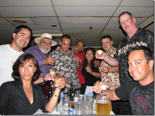 The Salas Family toasting our Family Leader, Frank Salas