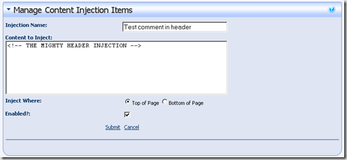 WillStrohl.Injection Module: Example Content