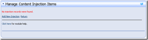 WillStrohl.Injection Module: No Items View