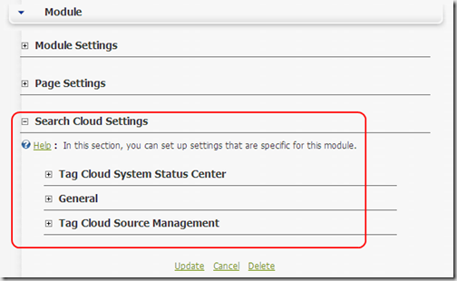 Universal Tag Cloud Module - Module Settings