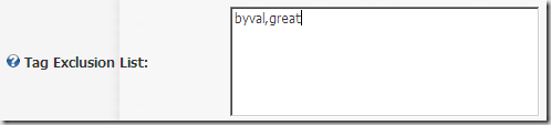 Universal Tag Cloud Module - Tag Exclusion List