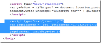 DNN PE: Google Analytics Pro HTML Source