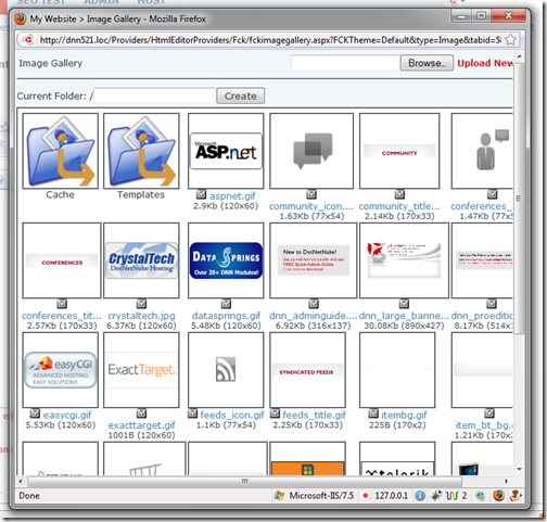 DotNetNuke Text Editor: Browse Server