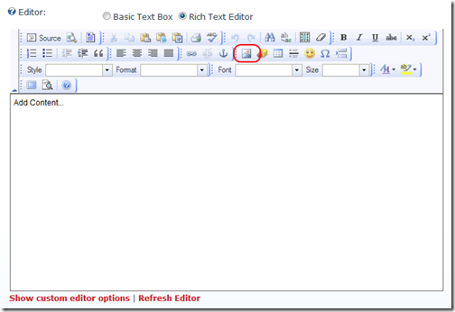 DotNetNuke Text Editor