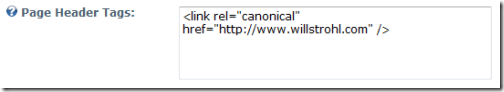 DotNetNuke > Page Settings : Page Header Tags