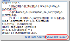 Reports Module: Show XML Source