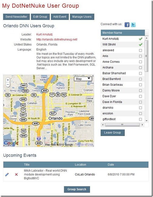 DNN User Group: Default Group View