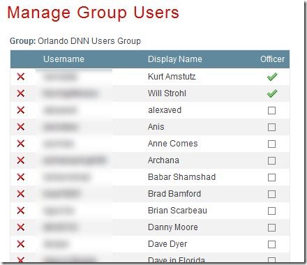 DNN User Group: Manage Members