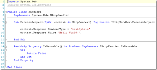 Empty ASP.Net Handler Class