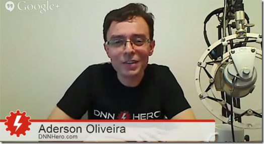 DNNHangout: Interview with Aderson Oliveira & Learn about DNN templates