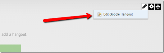 Choose to edit the DNN Hangout Module