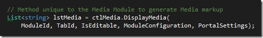 Get HTML from Media Module