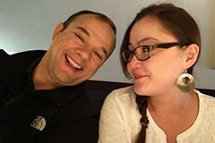 San Carlos, CA - My favorite photo of us, at our favorite wine bar, TasteVin