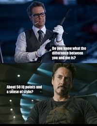 Difference between Tony Stark and Justin Hammer
