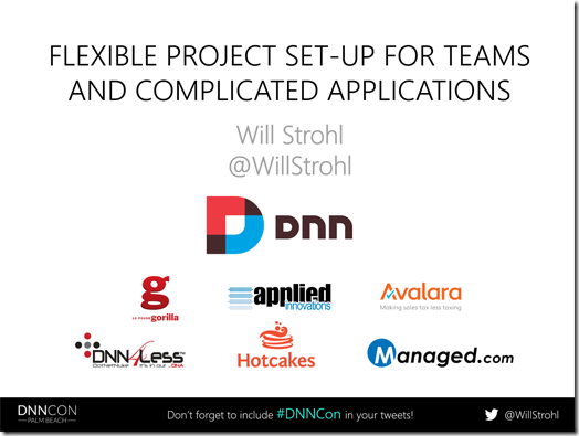 Flexible Project Set-Up for Teams and Complicated Applications