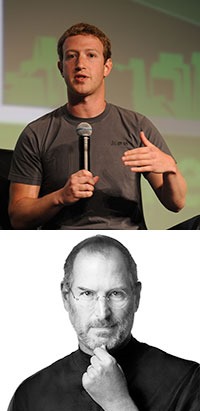 Steve Jobs & Mark Zuckerberg's brand style