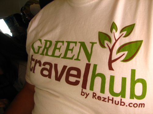 Me in my Green Travel Hub t-shirt