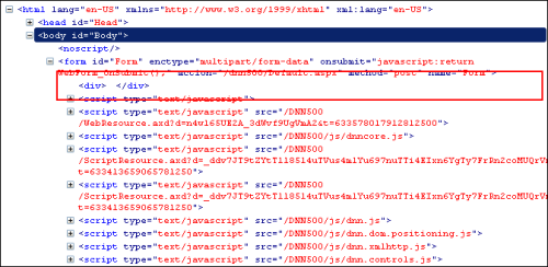 Mark-Up After DNN Relocator Widget
