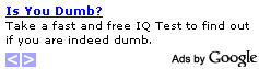 Ads by Google - Is You Dumb?