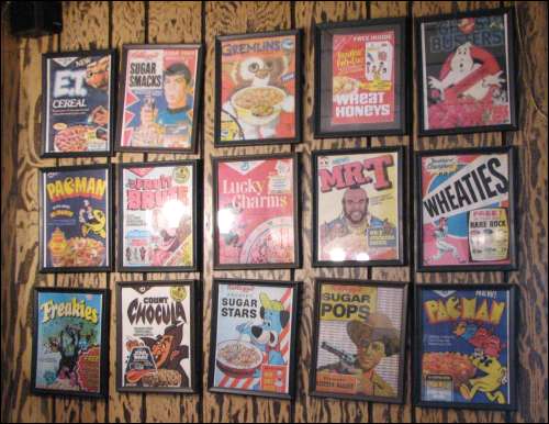 Ham & Eggery - 80's Cereal Box Wall