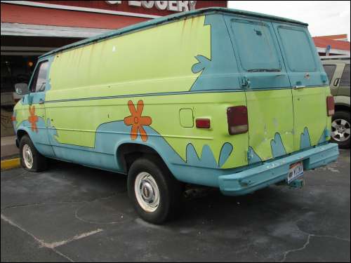 The Dream Machine in front of the Ham & Eggery in Miami, FL