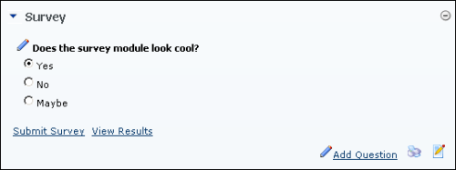 Survey Module - Default View