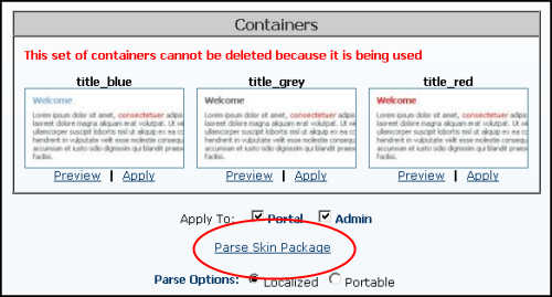Parse Skin link