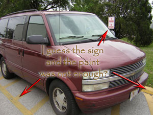 Van in Fire Zone (all day long)